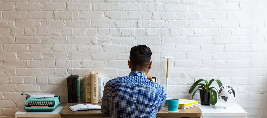 Man Working In Modern Office